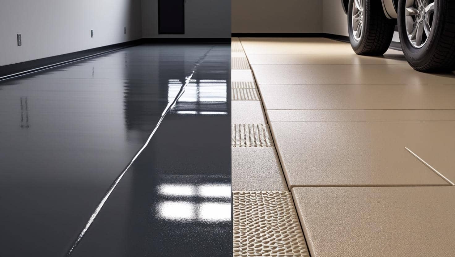 garage coatings vs garage tiles in Delaware