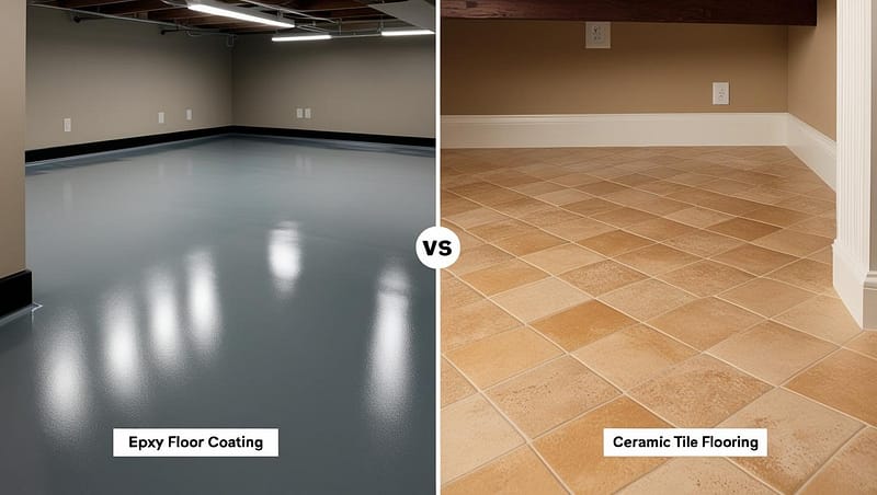 basement coatings vs tile