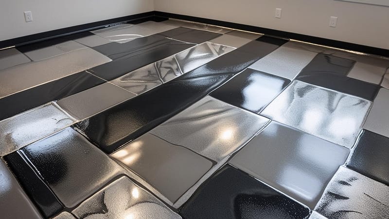 creative design ideas for basement floor coatings
